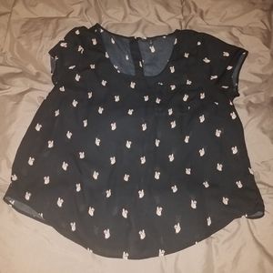 Final price. Torrid squirrel in a bow tie blouse